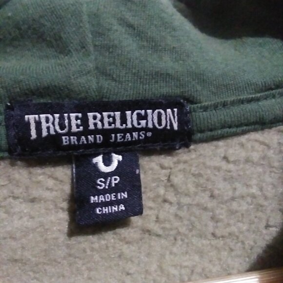 True Religion Budda Camo Zip-up Hoddie Sweatjacket sz small or boy/girl - Picture 2 of 7